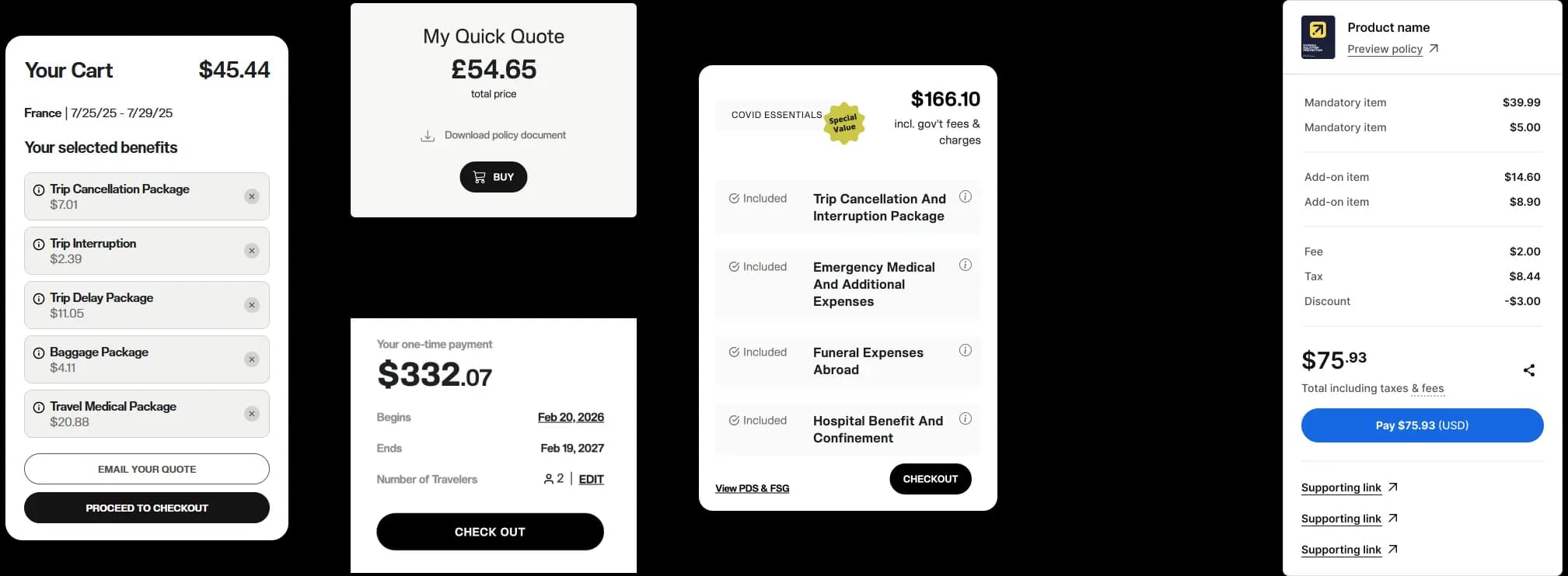 Cart before and after
