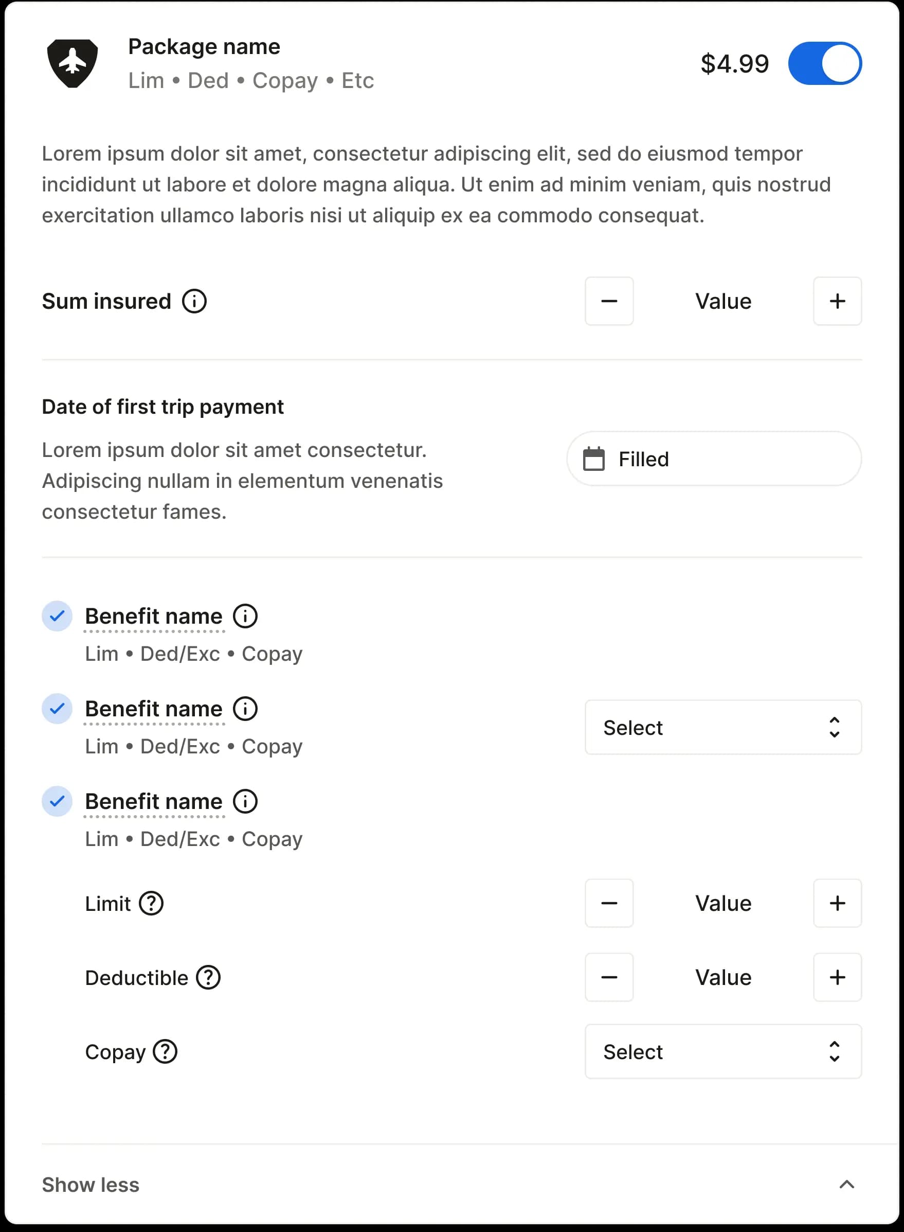 New package card design