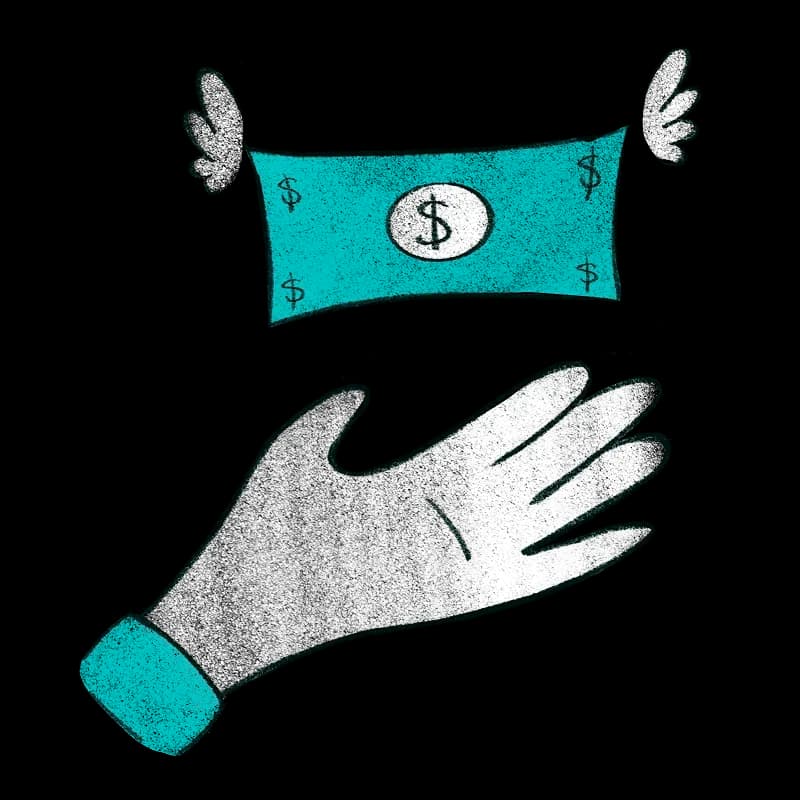 Hand and money